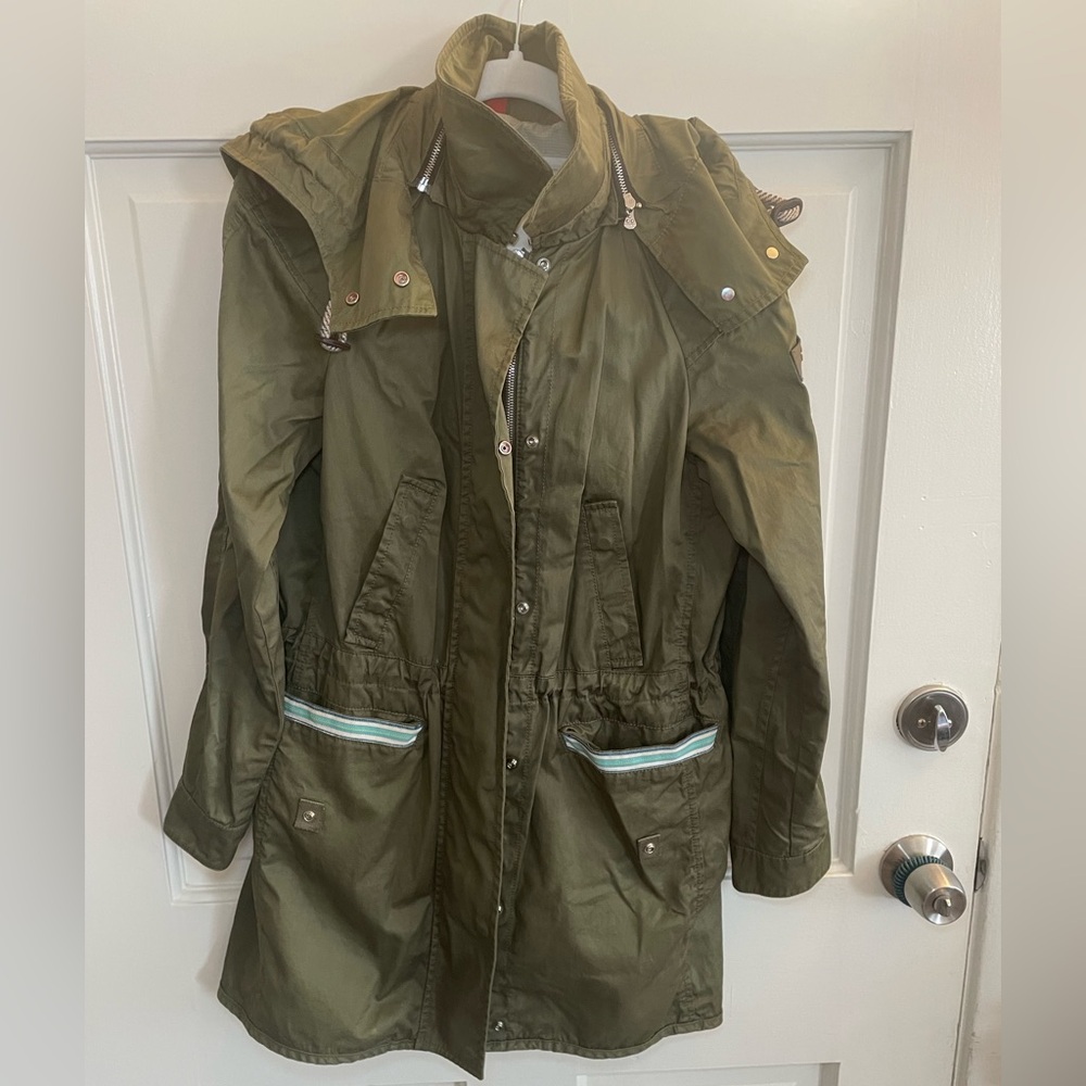Peuterey Khaki Green Jacket with removable hood - size 42